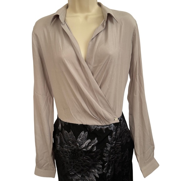 Sara Roka Chic Beige, Black $ Silver Floral Pencil Dress - Picture 9 of 12